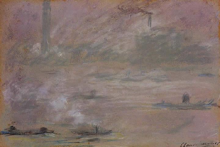 Claude Monet London Boats on the Thames